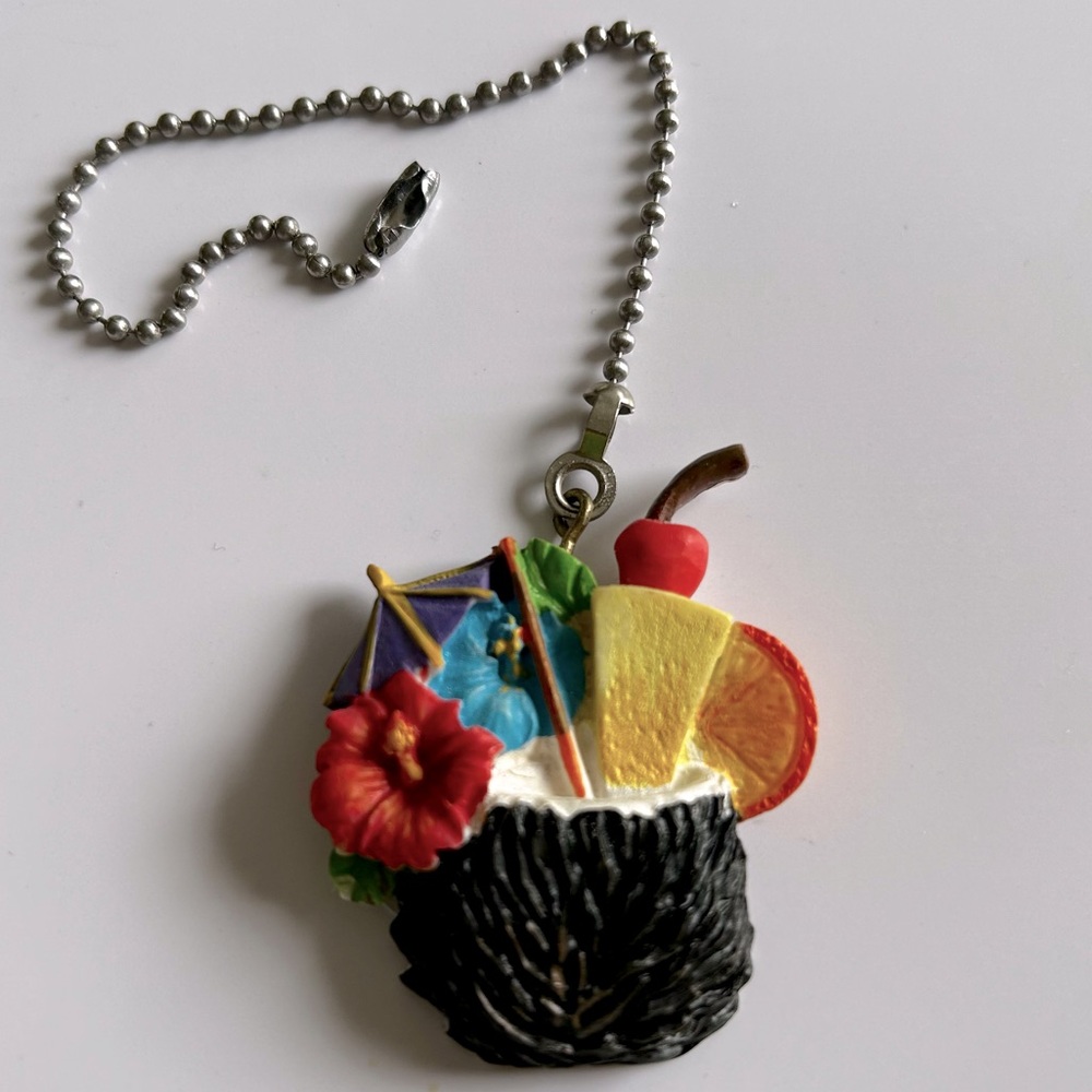 Tropical Drink Ceiling Fan/Light Pull Chain